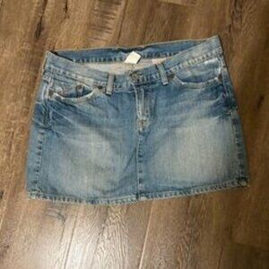 Light Blue Denim Mini Skirt